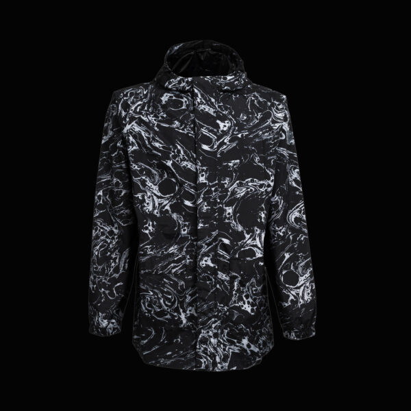 Motion Regenjacke Urban Outdoor Kinder - Marble Print - Nachtansicht