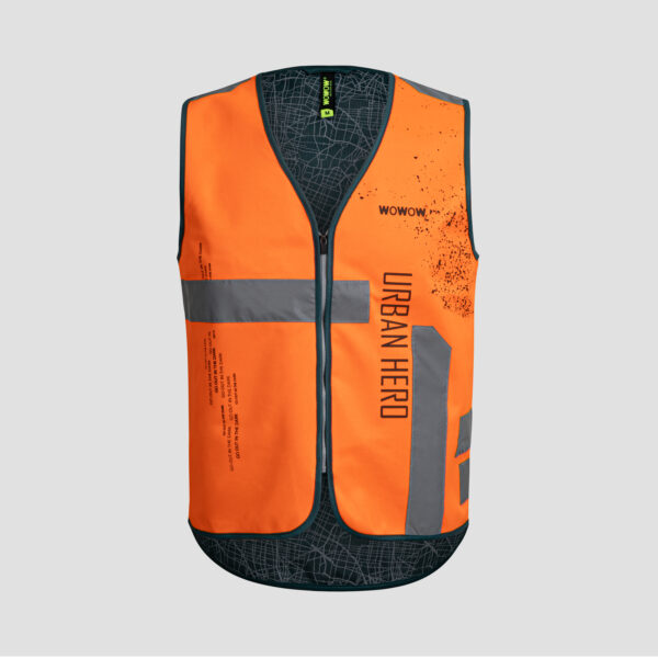 Wowow Unisex Urban Hero Weste Orange - Frontansicht