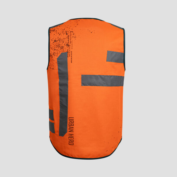 Wowow Unisex Urban Hero Weste Orange - Rückansicht
