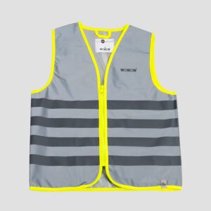 WOWOW Fun Jacket FR Kinder Reflex-Weste Gelb - Frontansicht