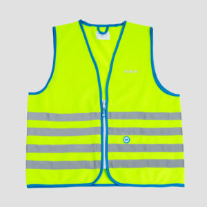 WOWOW Fun Jacket Kinder Reflex-Weste Gelb - Frontansicht