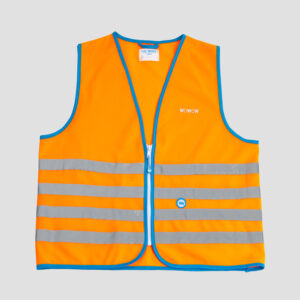 WOWOW Fun Jacket Kinder Reflex-Weste Orange - Frontansicht