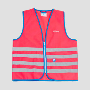 WOWOW Fun Jacket Kinder Reflex-Weste Pink - Frontansicht