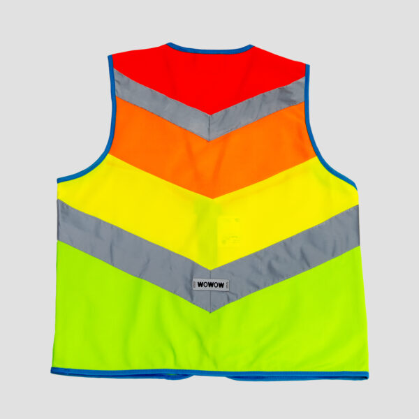 WOWOW Rainbow Jacket Kinder Reflex-Weste - Rückansicht