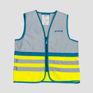WOWOW Wasabi FR Jacket Kinder Reflex-Weste Gelb - Frontansicht