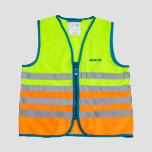 WOWOW Wasabi Jacket Kinder Reflex-Weste Grün - Frontansicht