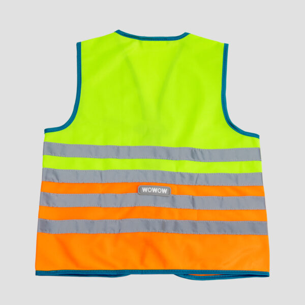 WOWOW Wasabi Jacket Kinder Reflex-Weste Grün - Rückansicht